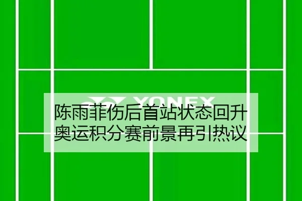 陈雨菲伤后首站状态回升 奥运积分赛前景再引热议